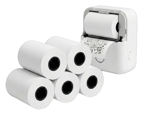 Mini Termal Yazıcı Rulosu: 5'li Paket, 57 mm Yapışkansız